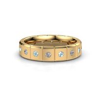 Afbeelding van Huwelijksring WH2055L15DP 585 goud aquamarijn ±5x2.4 mm