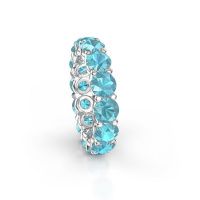 Bild von Ring heddy rnd 5.0<br/>950 Platin<br/>Blau Topas 5 mm