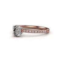 Image of Engagement ring saskia 1 ovl<br/>585 rose gold<br/>Diamond 0.660 crt