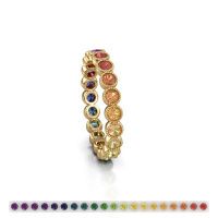 Image of Ring mariam 0.05<br/>585 gold<br/>rainbow sapphire 1 2.4 mm