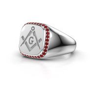 Image of Men's ring Johan<br/>950 platinum<br/>Ruby 1.2 mm