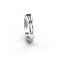 Image of Pinky ring thorben<br/>585 white gold<br/>Emerald 4 mm