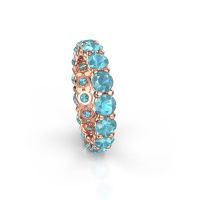 Bild von Ring heddy rnd 4.2<br/>585 Roségold<br/>Blau Topas 4.2 mm
