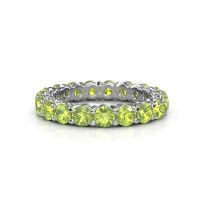 Image of Stackable ring Michelle full 3.4 585 white gold peridot 3.4 mm