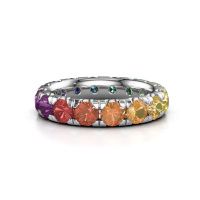 Bild von Vorsteckring jackie 4.0<br/>585 Weißgold<br/>rainbow saphir 1 4 mm