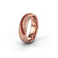 Afbeelding van Trouwring WH2060L36CM 585 rosé goud robijn ±6x2.2 mm