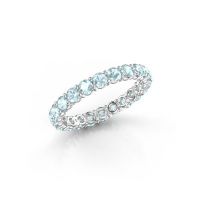 Bild von Vorsteckring heddy rnd 2.7<br/>950 Platin<br/>Aquamarin 2.7 mm
