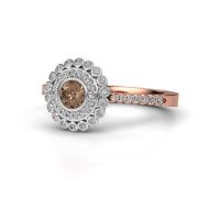 Image of Engagement ring Shanelle<br/>585 rose gold<br/>Brown diamond 0.646 crt