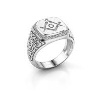 Image of Men's ring johan 2<br/>950 platinum<br/>Zirconia 1.2 mm