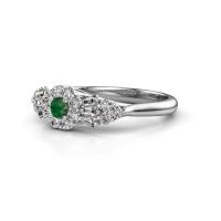Image of Engagement ring Carisha 585 white gold emerald 3 mm