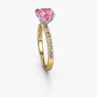 Bild von Verlobungsring Crystal Rnd 2<br/>585 Gold<br/>Pink Saphir 7.3 Mm