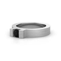 Afbeelding van Ring Leena 1<br/>585 witgoud<br/>Zwarte diamant 0.36 crt