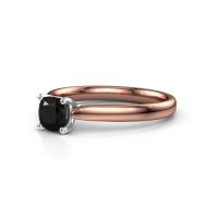 Afbeelding van Verlovingsring Mignon cus 1 585 rosé goud zwarte diamant 0.70 crt