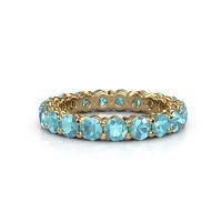 Image of Stackable ring Michelle full 3.4 585 gold blue topaz 3.4 mm
