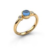 Afbeelding van Ring Muriel 585 goud blauw topaas 5 mm