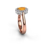 Image de Bague de fiançailles Margien 1<br/>585 or rose<br/>Citrine 7x5 mm