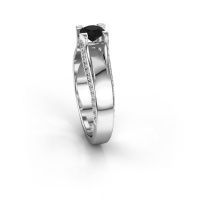 Afbeelding van Verlovingsring Jeanne 1<br/>950 platina<br/>Zwarte diamant 0.920 crt