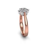 Afbeelding van Promise ring Chantal 1 585 rosé goud zirkonia 2.7 mm