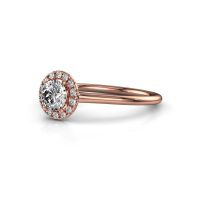 Image of Engagement ring seline rnd 1<br/>585 rose gold<br/>Zirconia 5 mm
