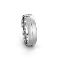 Image of Wedding ring WH0250L26BM<br/>585 white gold ±6x2 mm<br/>Lab-grown diamond