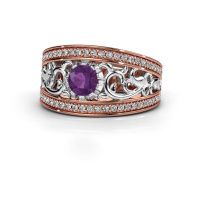 Image de Bague Marilee<br/>585 or rose<br/>Améthyste 5 mm