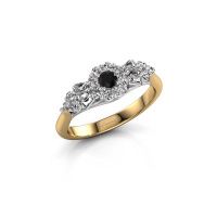 Image of Engagement ring Carisha 585 gold black diamond 0.55 crt