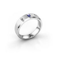 Image of Men's ring Justin 950 platinum sapphire 2.5 mm