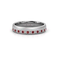 Image of Wedding ring WH0303L24AM<br/>950 platinum ±4x1.7 mm<br/>Ruby