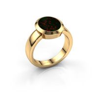 Afbeelding van Zegelring Oscar 3<br/>585 goud<br/>Heliotroop 12x10 mm