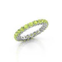 Image of Stackable ring Michelle full 2.7 950 platinum peridot 2.7 mm