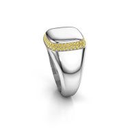 Image of Men's ring Pascal 585 white gold yellow sapphire 1.1 mm