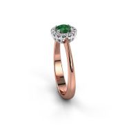 Image de Bague de fiançailles Anca<br/>585 or rose<br/>Emeraude 4.2 mm