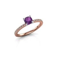 Image of Engagement Ring Crystal Cus 2<br/>585 rose gold<br/>Amethyst 5 mm