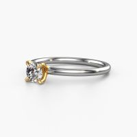 Image of Engagement Ring Crystal Rnd 1<br/>585 white gold<br/>Diamond 0.40 crt