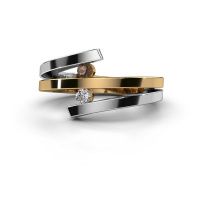 Image de Bague Synthia<br/>585 or jaune<br/>Quartz fumé 2.5 mm