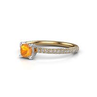 Image of Engagement ring saskia 2 cus<br/>585 gold<br/>Citrin 4.5 mm