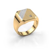 Afbeelding van Zegelring Patrick 4 585 goud diamant 0.06 crt
