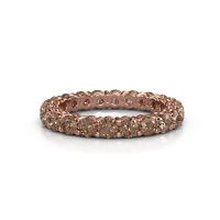 Image of Stackable ring Michelle full 3.0 585 rose gold brown diamond 2.20 crt