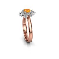 Image of Engagement ring Susan 585 rose gold citrin 5 mm