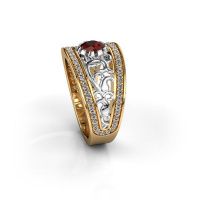 Image de Bague Marilee<br/>585 or jaune<br/>Grenat 5 mm