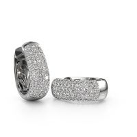 Image of Hoop earrings Danika 10.5 B 585 white gold diamond 1.92 crt