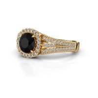 Image of Engagement ring Darla 585 gold black diamond 1.689 crt