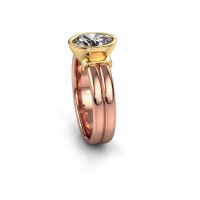 Afbeelding van Ring Gerda 585 rosé goud zirkonia 8x6 mm
