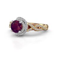 Afbeelding van Verlovingsring Leora<br/>585 goud<br/>Rhodoliet 6.5 mm