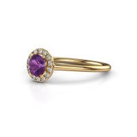 Image of Engagement ring seline rnd 1<br/>585 gold<br/>Amethyst 5 mm