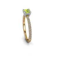 Image of Engagement ring saskia 2 cus<br/>585 gold<br/>Peridot 4.5 mm