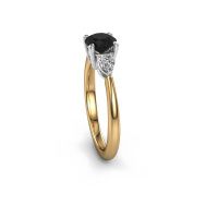 Afbeelding van Verlovingsring Chanou RND 585 goud zwarte diamant 1.26 crt