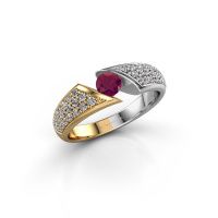 Image of Engagement ring hojalien 3<br/>585 gold<br/>Rhodolite 4.2 mm