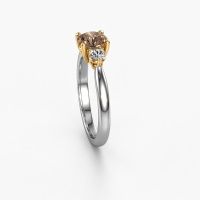 Image of Engagement Ring Lieselot Rnd<br/>585 white gold<br/>Brown diamond 1.30 crt