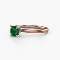 Image of Engagement Ring Crystal Cus 1<br/>585 rose gold<br/>Emerald 5.5 mm